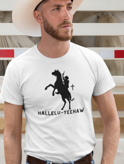 "Hallelu-Yeehaw" Men's Relaxed T-Shirt