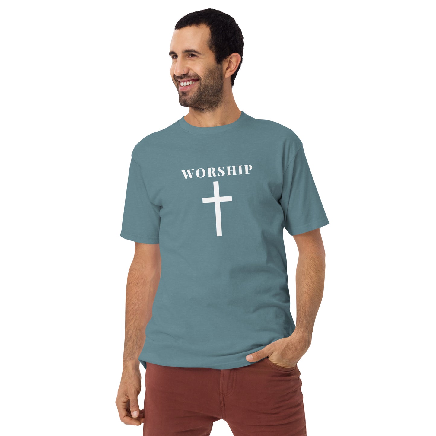 "Worship" Men’s Premium Heavyweight T-Shirt