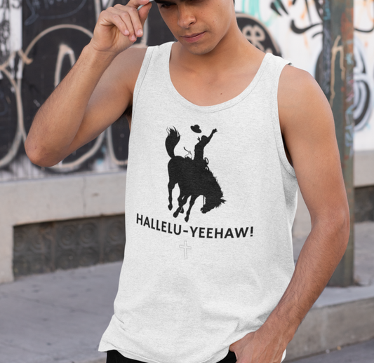 "Hallelu-Yeehaw" Men’s Premium Tank top