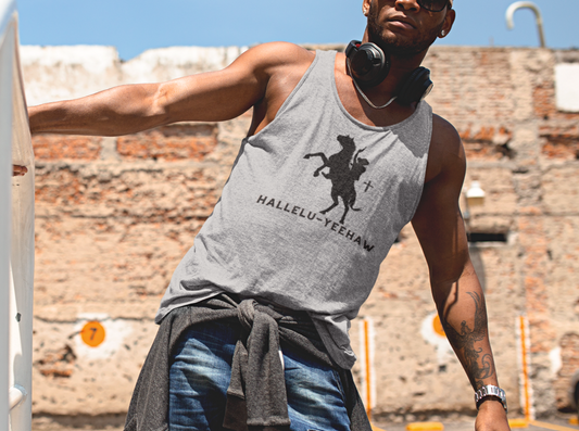 "Hallelu-Yeehaw" Men’s Premium Tank Top