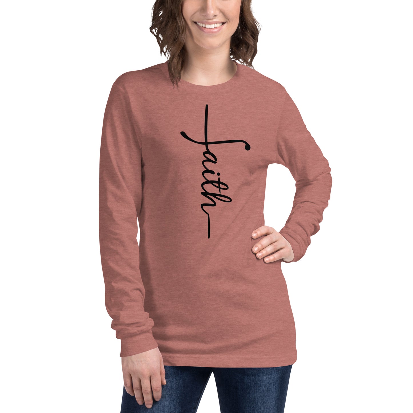 Faith and Cross Long Sleeve Tee